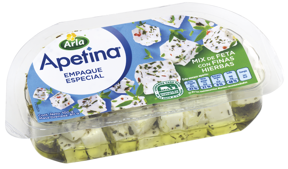 Arla Apetina® con Hierbas y Especias Snack Pack en Aceite 80g
